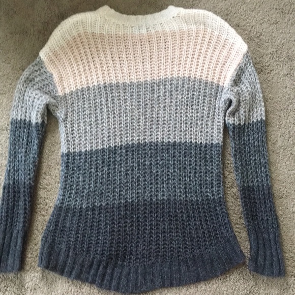 Open weave striped sweater - Picture 2 of 4